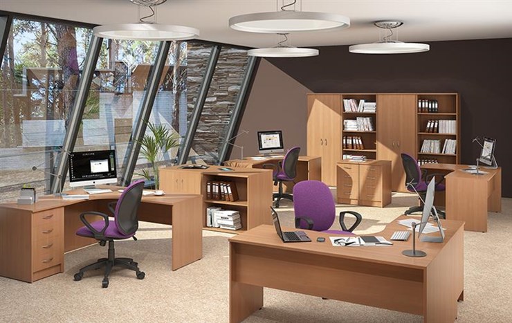Офисный комплект мебели IMAGO - рабочее место, шкафы для документов в Ярославле - изображение 2